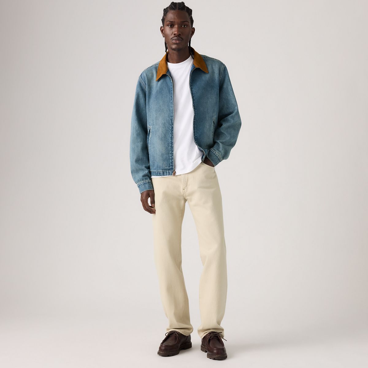 555™ Relaxed Straight Men's Jeans — Dreamy Stones - White