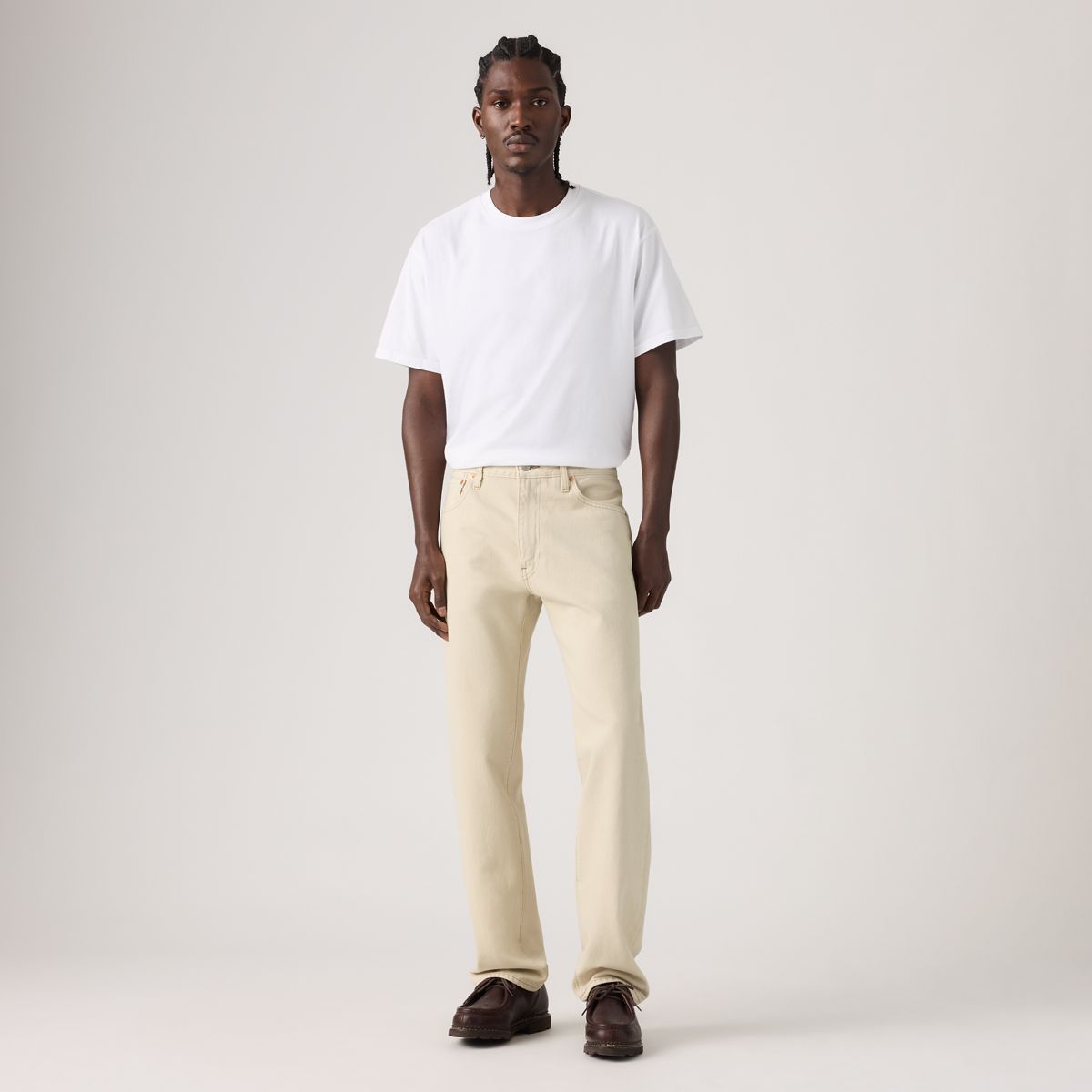 555™ Relaxed Straight Men's Jeans — Dreamy Stones - White