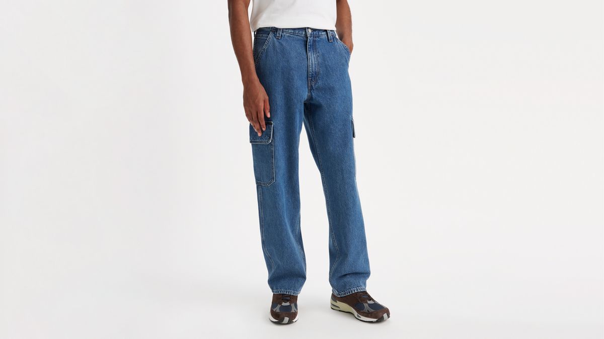 568™ Loose Straight Cargos — Get Involved T2 - Medium Wash