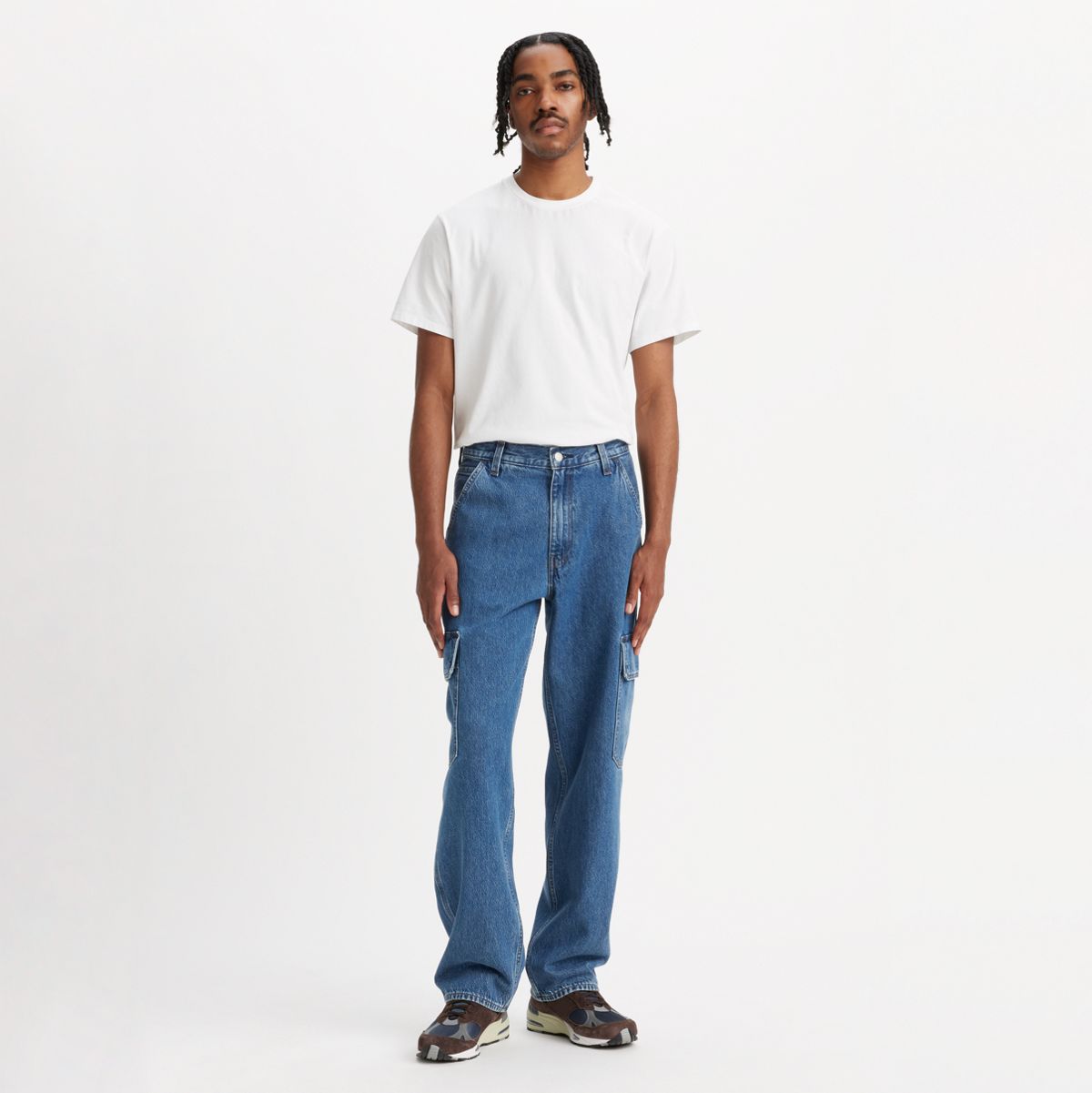 568™ Loose Straight Cargos — Get Involved T2 - Medium Wash