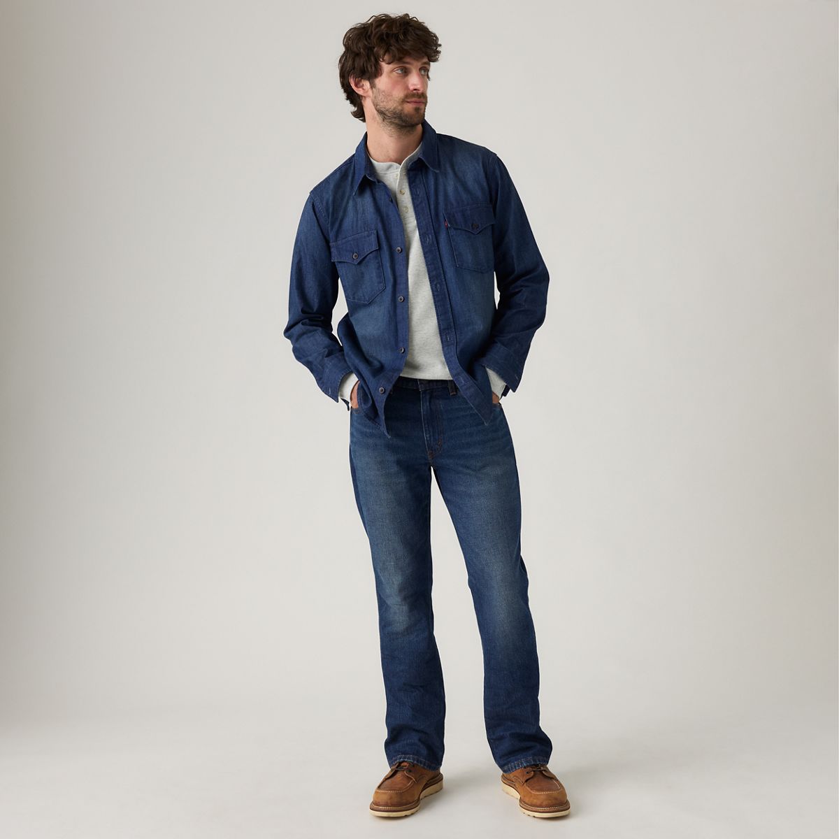 537™ Western Bootcut Men's Jeans — Wow Have Fun - Dark Wash