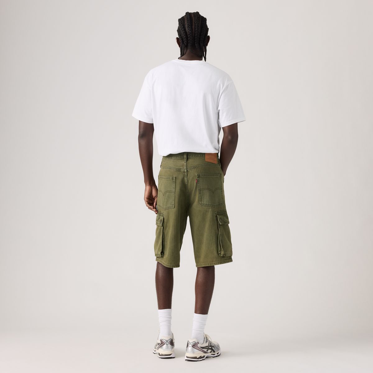 478™ Baggy Cargo Shorts — Forest Badge Overdye - Green