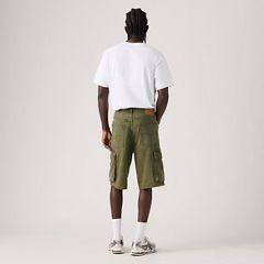 478™ Baggy Cargo Shorts — Forest Badge Overdye - Green 3