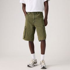 478™ Baggy Cargo Shorts — Forest Badge Overdye - Green 2