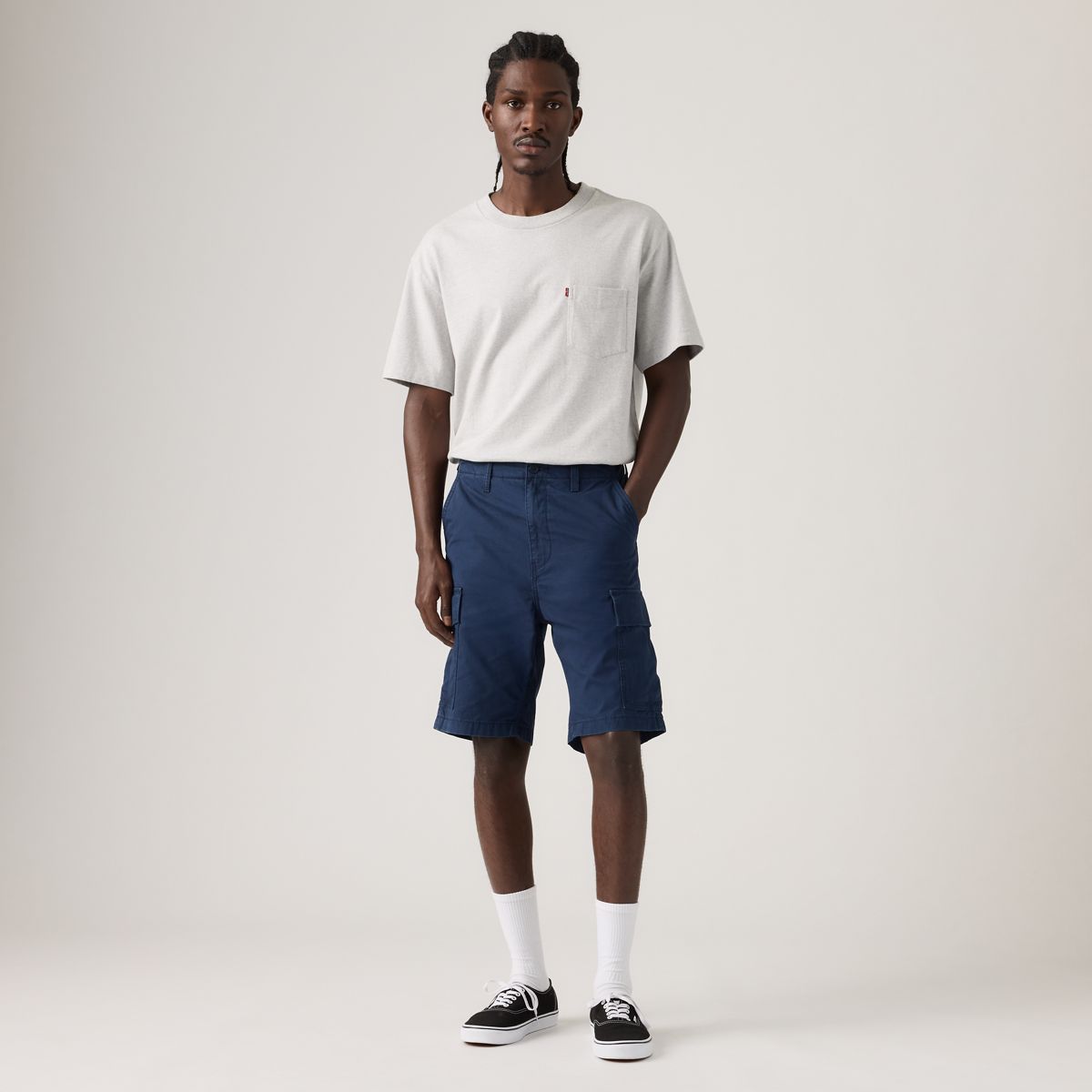 Carrier Cargo Shorts — Dress Blues Lightweight Canvas - Blue