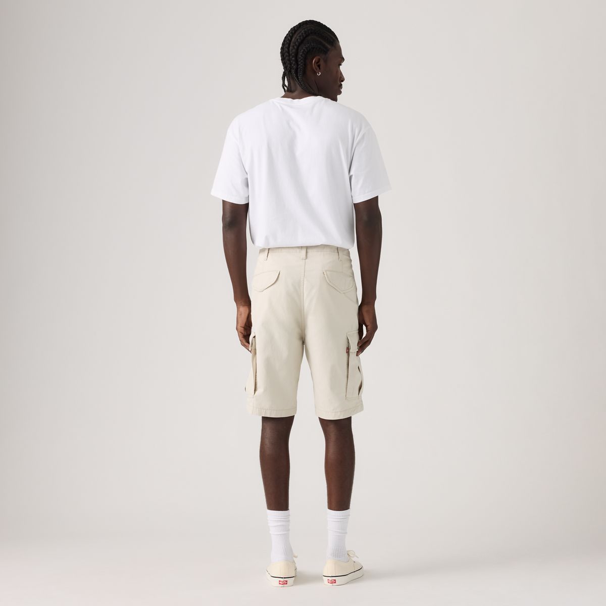 Carrier Cargo Shorts — Pumice Stone Lightweight Canvas - White