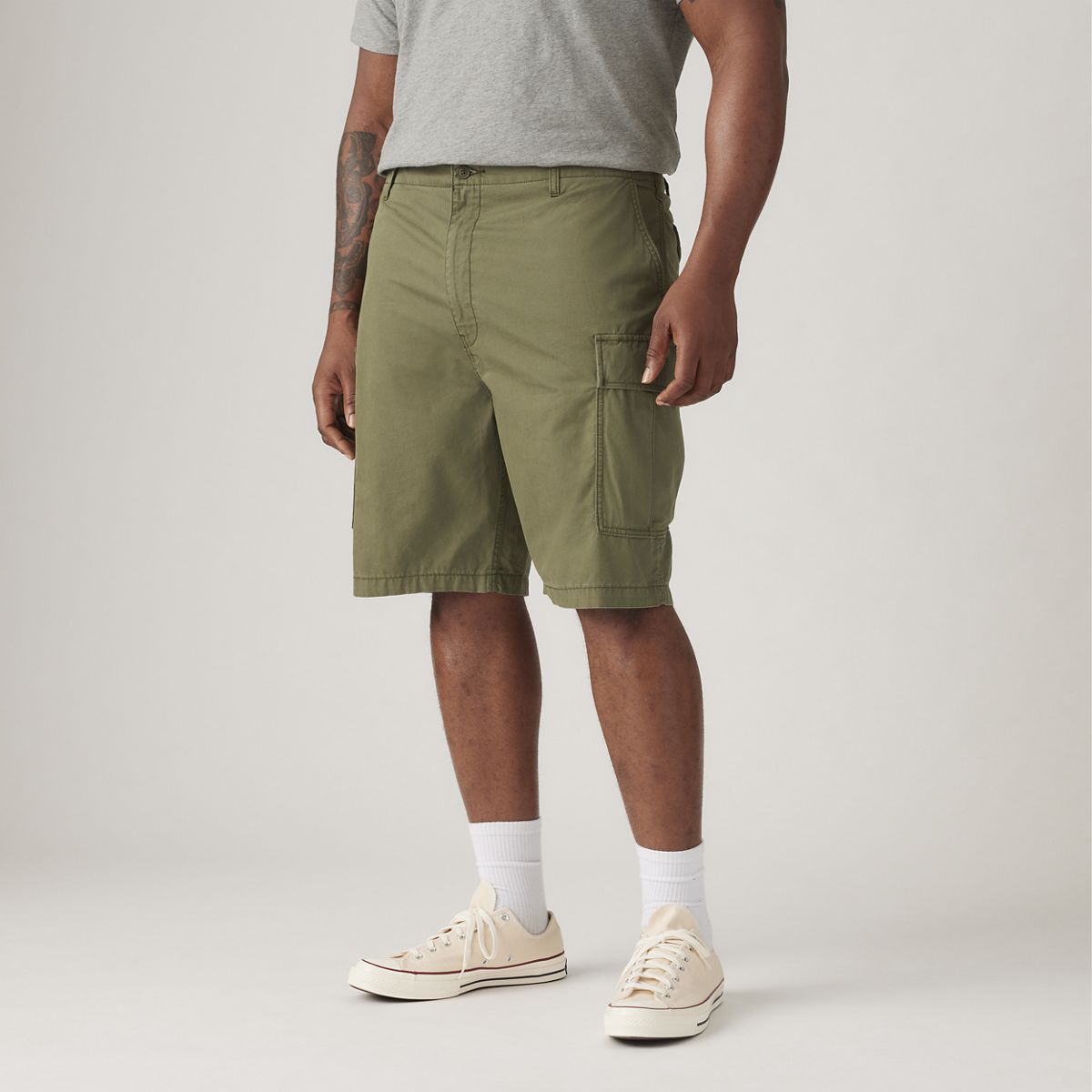 Carrier Cargo Shorts (Big & Tall) — Olive Night Lightweight - Green