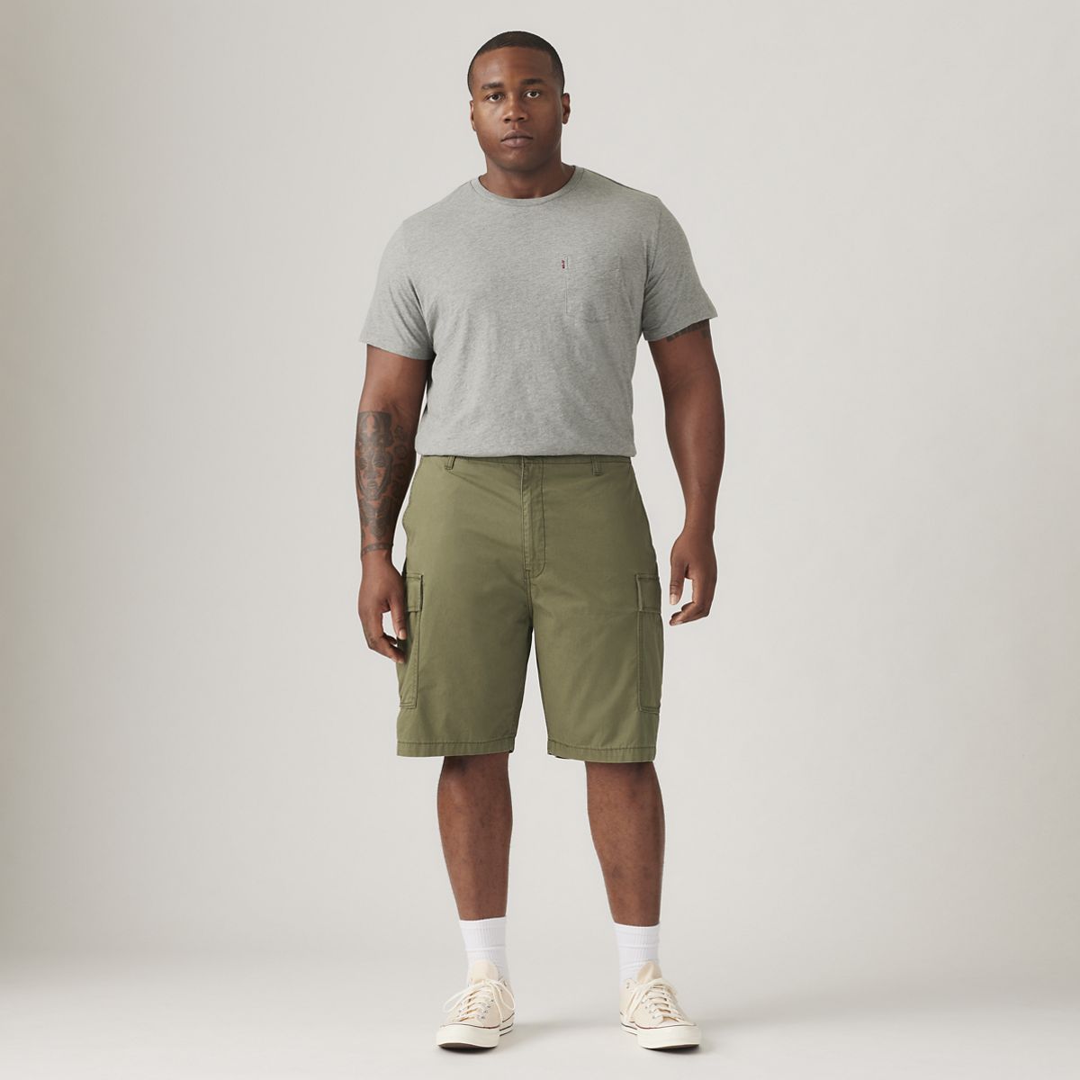 Carrier Cargo Shorts (Big & Tall) — Olive Night Lightweight - Green