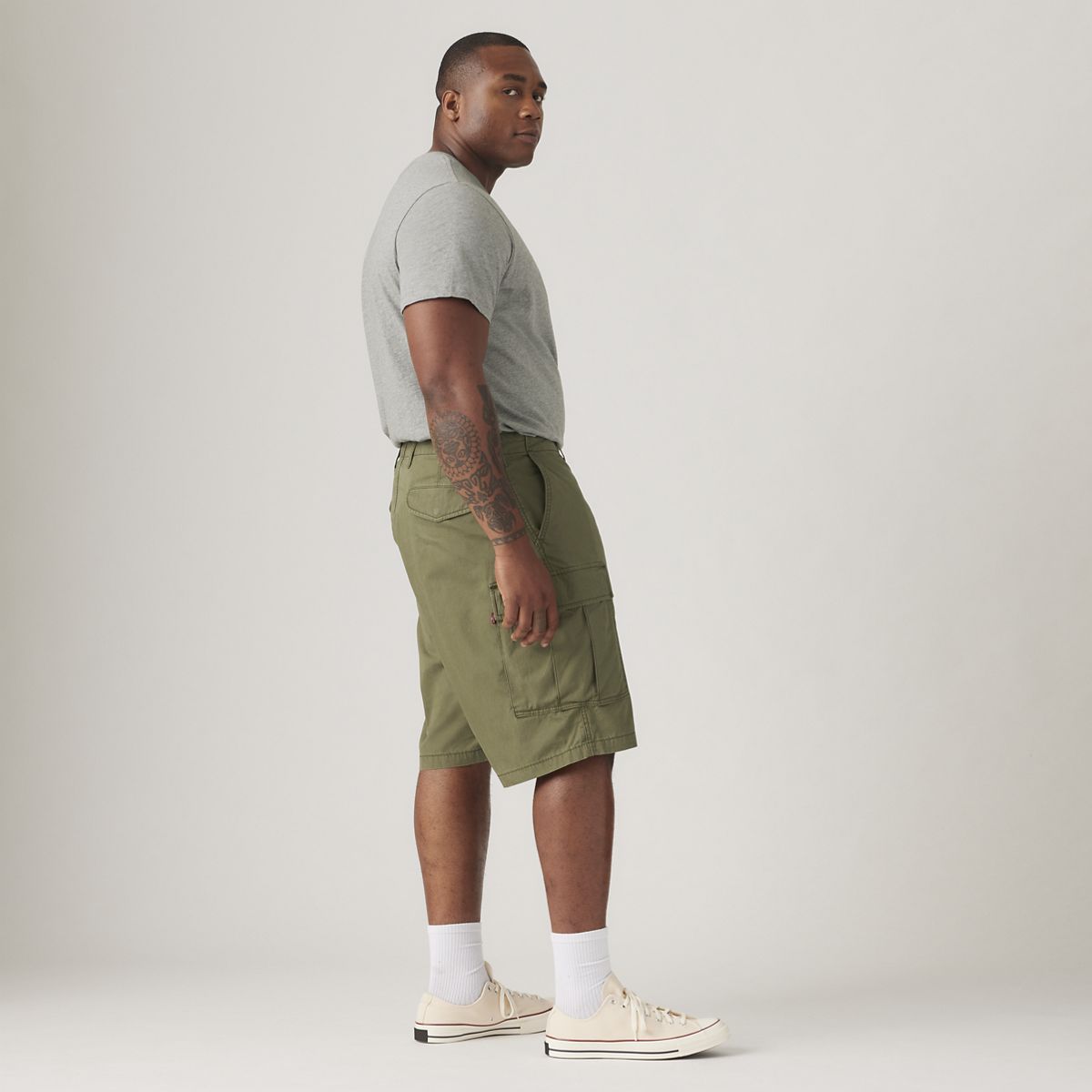 Carrier Cargo Shorts (Big & Tall) — Olive Night Lightweight - Green