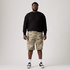 Carrier Cargo Shorts (Big & Tall) — Camo Green Ombre Ripstop Print - Multi Colour 5