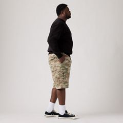 Carrier Cargo Shorts (Big & Tall) — Camo Green Ombre Ripstop Print - Multi Colour 4