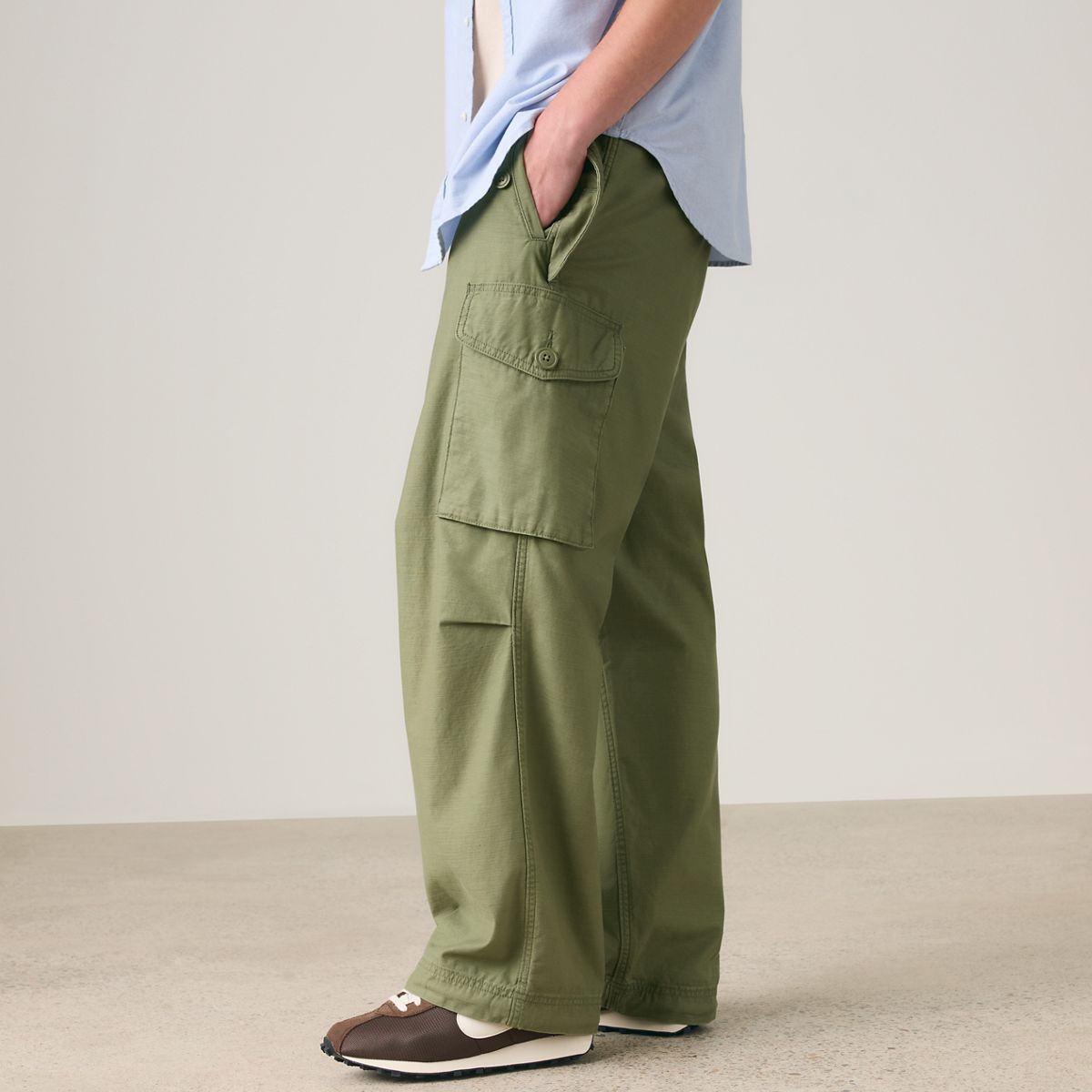Baggy Field Cargo Men's Pants — Four Leaf Clover - Green
