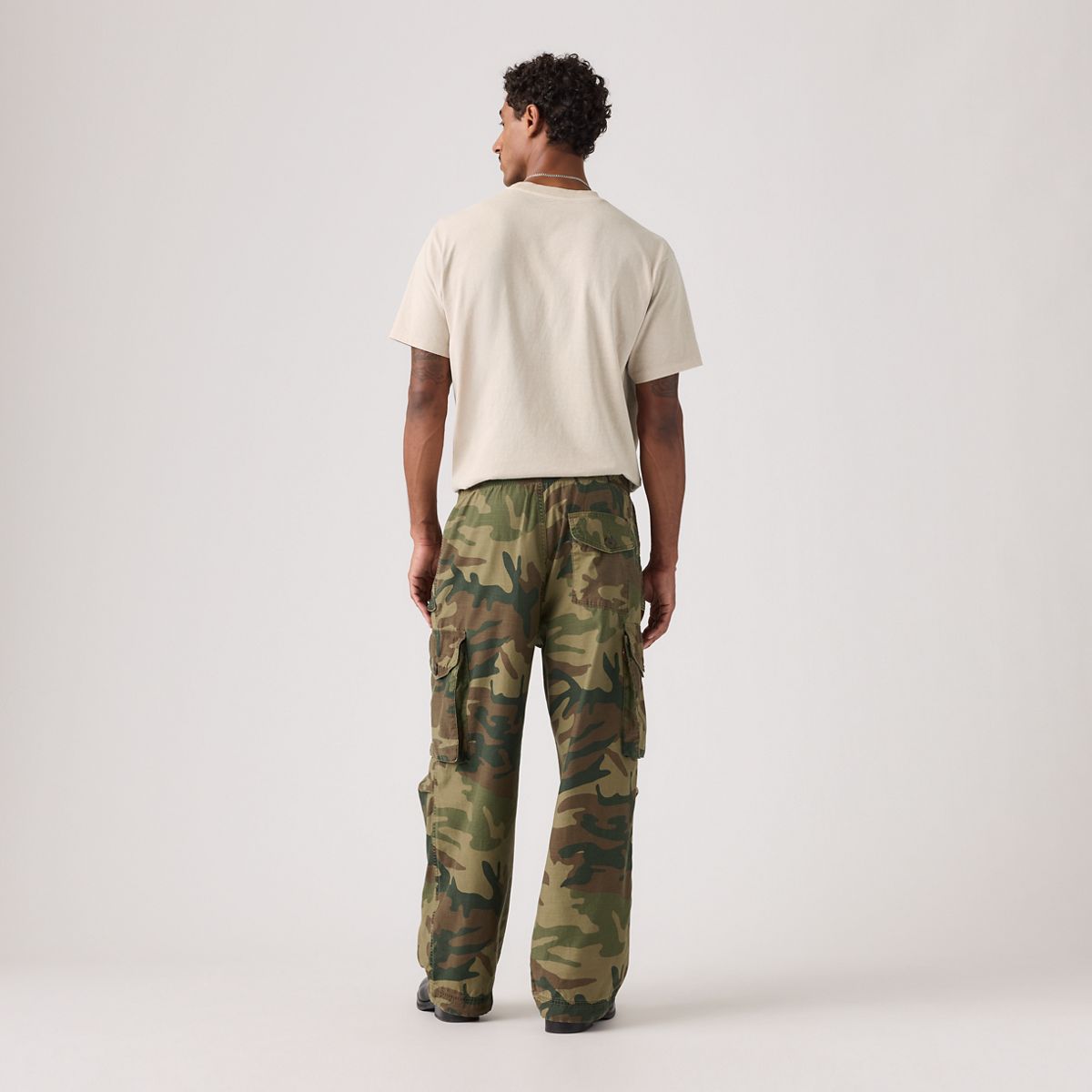 Baggy Field Cargo Men's Pants — Phalarope Camo Print - Green