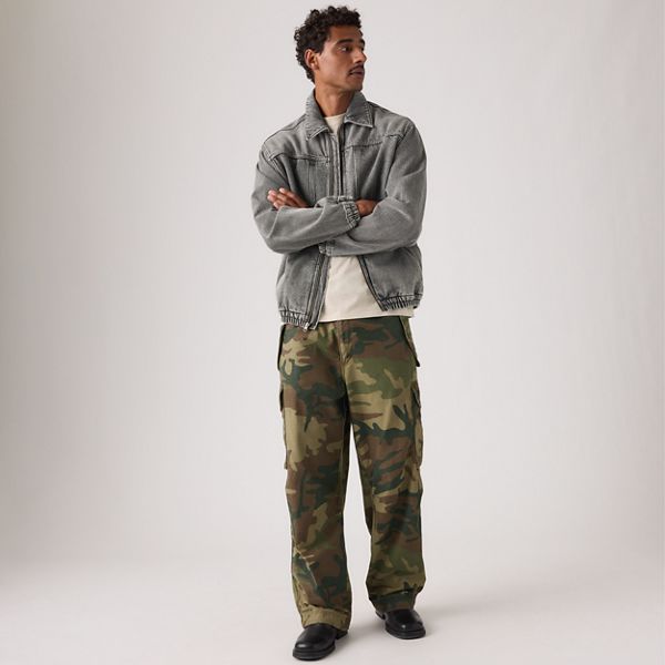 Baggy Field Cargo Men's Pants — Phalarope Camo Print - Green