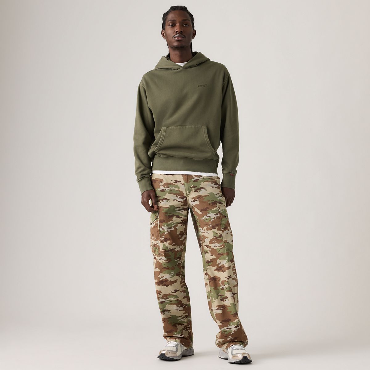 XX Cargo Baggy Men's Pants — Ombre Camo Soft Camo - Green