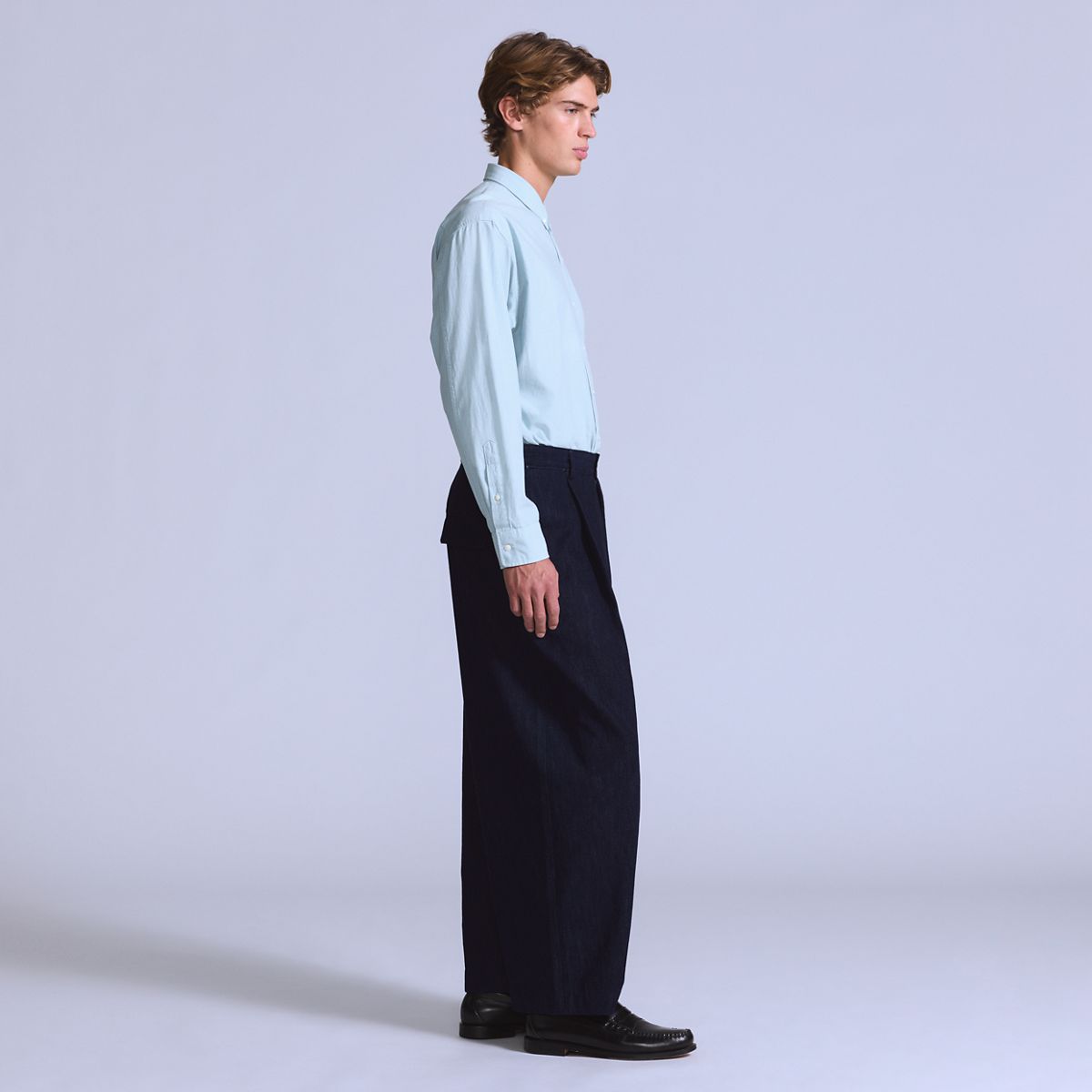 Pleated Trousers — Ivy Wash MOJ - Blue