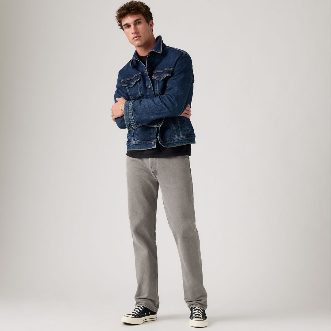 Levi's Men's 501 Straight-Fit Button Fly Stretch Jeans - Dirienzo stretch