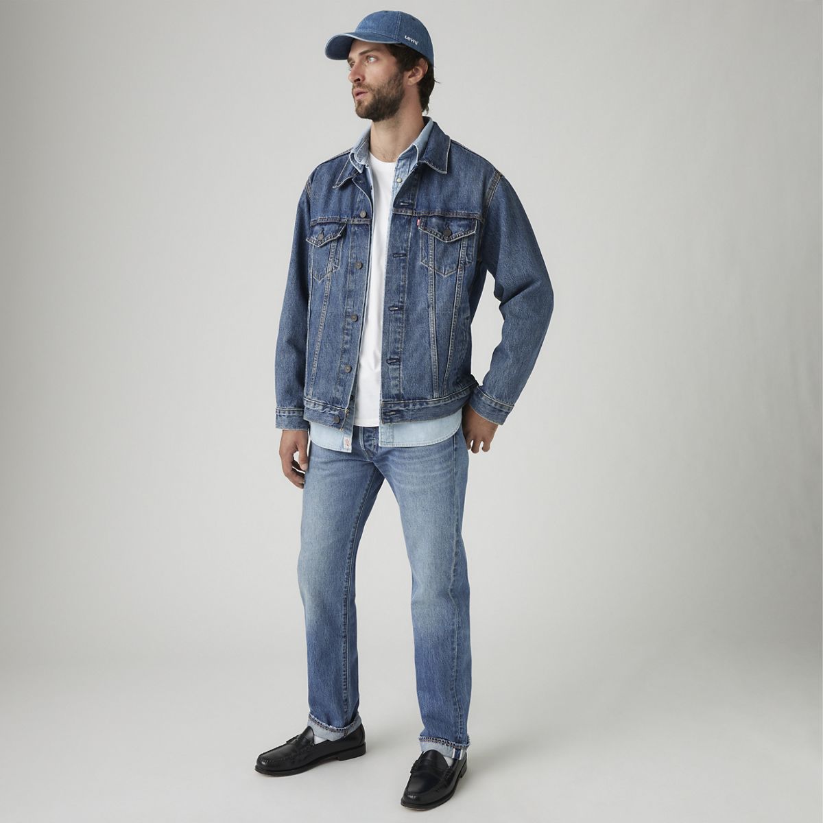 501® Original Selvedge Men's Jeans — Feeling Powerful - Medium Wash