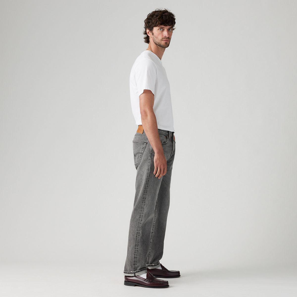 501® Original Selvedge Men's Jeans — Black Ash Selv - Black