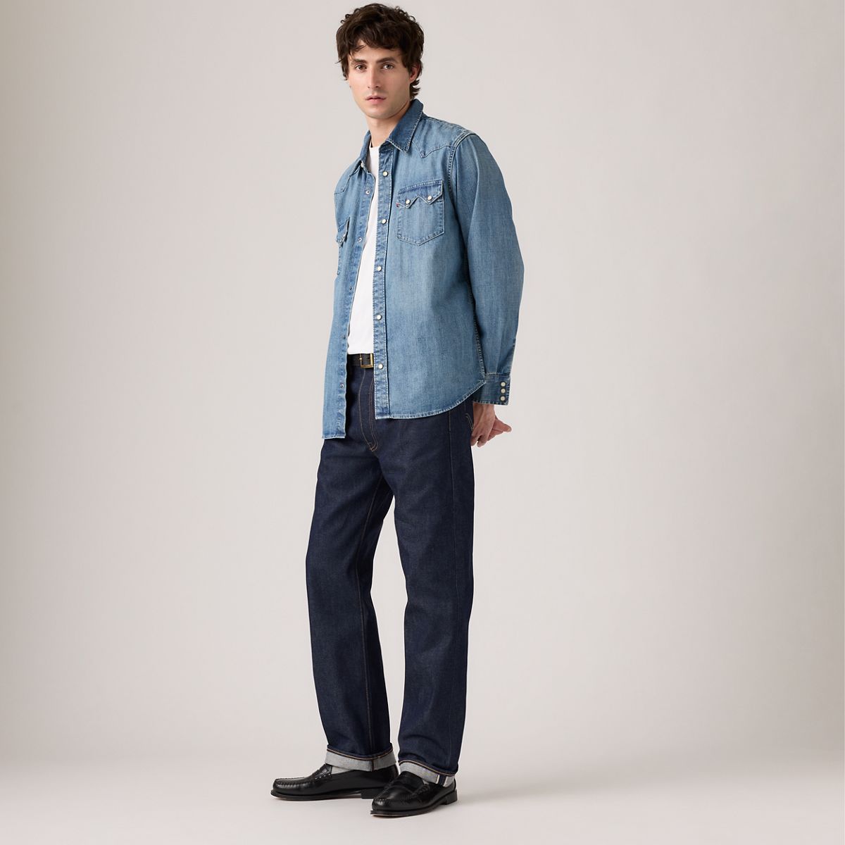 501® Original Selvedge Men's Jeans — Hudson Rigid - Dark Wash