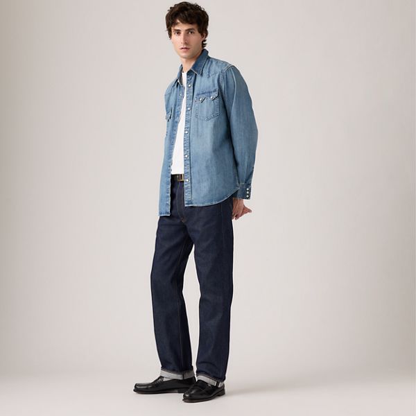 501® Original Selvedge Men's Jeans — Hudson Rigid - Dark Wash