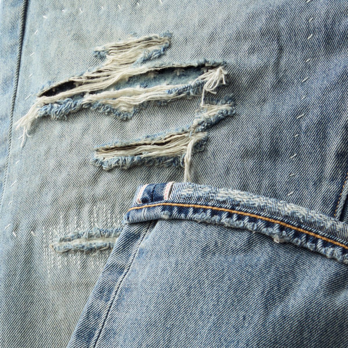 501® Original Selvedge Men's Jeans — Turquoise Rivet Dx Selv - Medium Wash