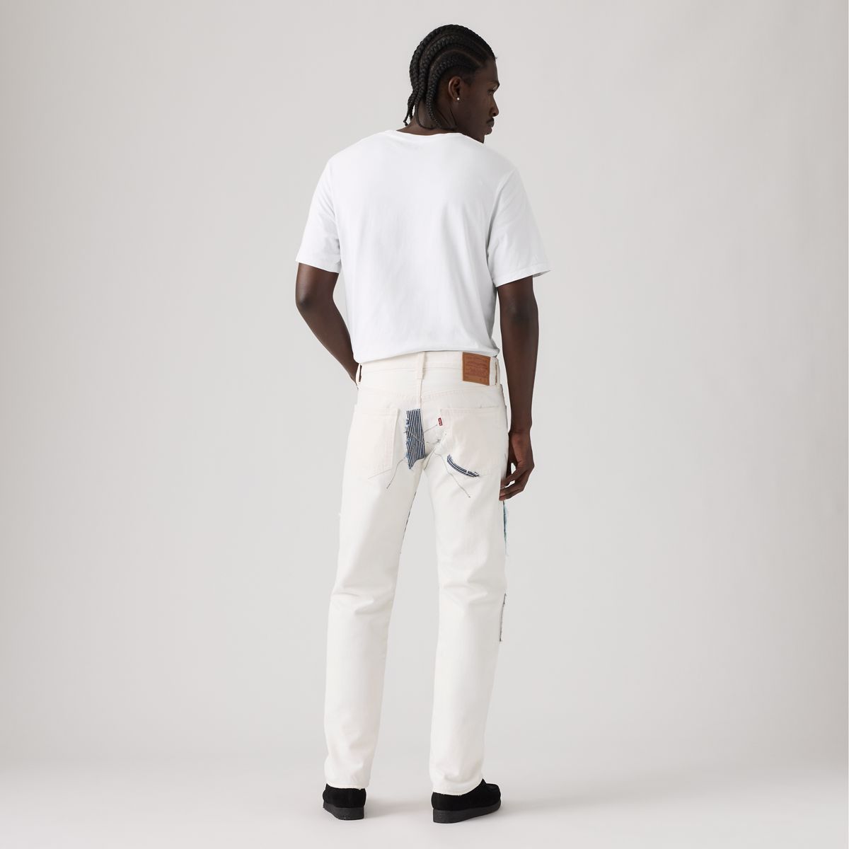 501® Original Men's Jeans — Crystal Tear Patch - White
