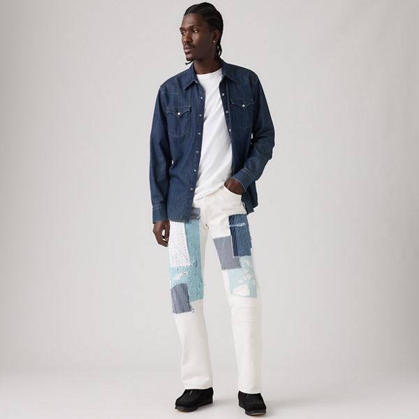 501® Original Men's Jeans — Crystal Tear Patch - White