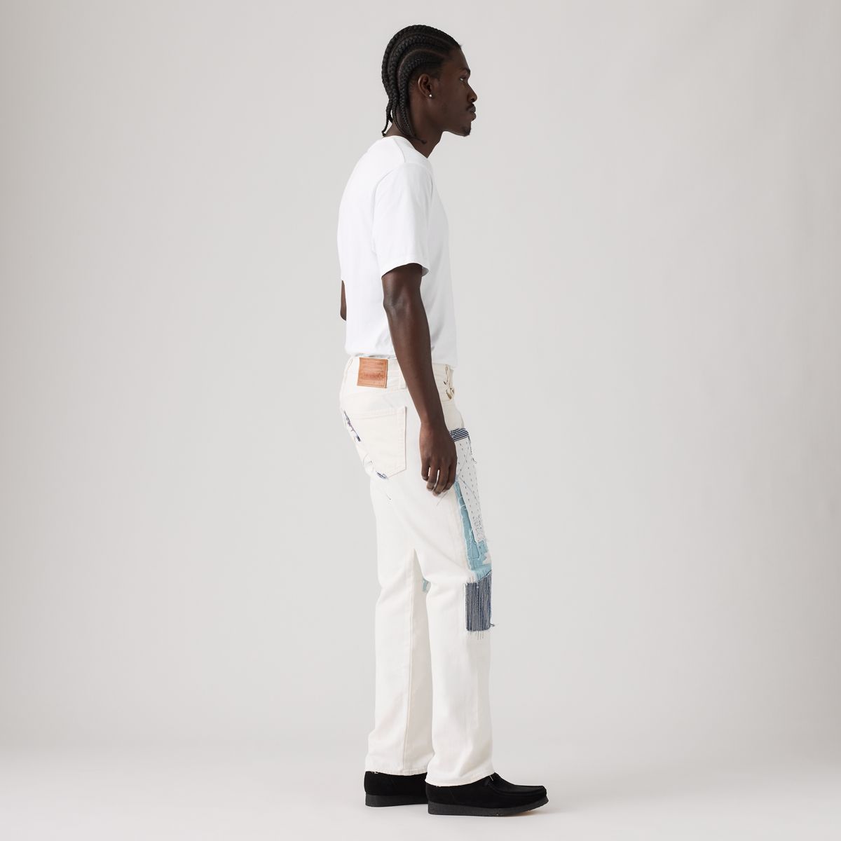 501® Original Men's Jeans — Crystal Tear Patch - White
