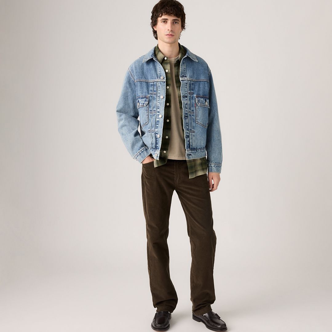 Levi's Men's 505 Regular-Fit Straight-Leg Corduroy Pants - Coffee