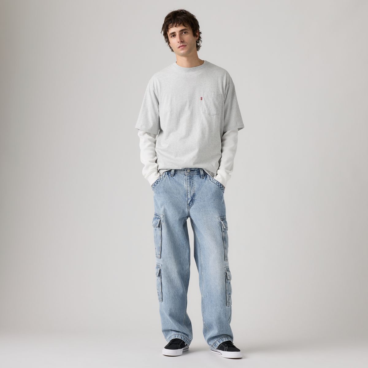 578™ Baggy Cargo Men's Jeans — Joyful Clouds - Light Wash