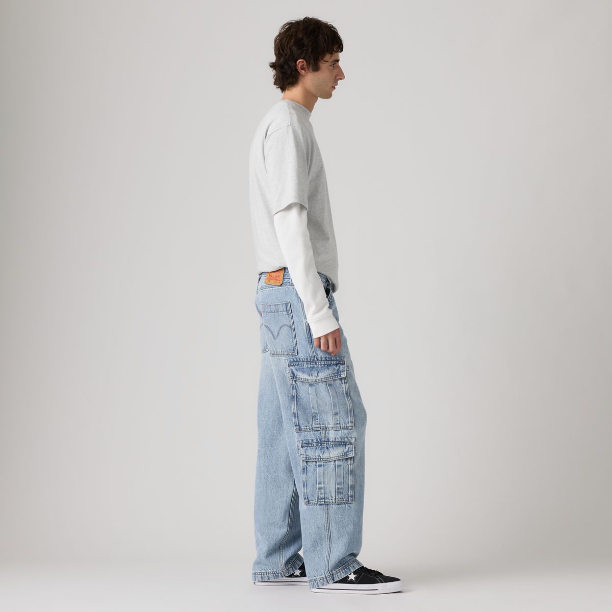 578™ Baggy Cargo Men's Jeans — Joyful Clouds - Light Wash