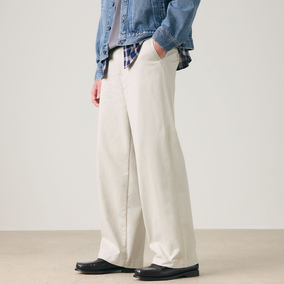 XX Chino Baggy Men's Pants — Pumice - White