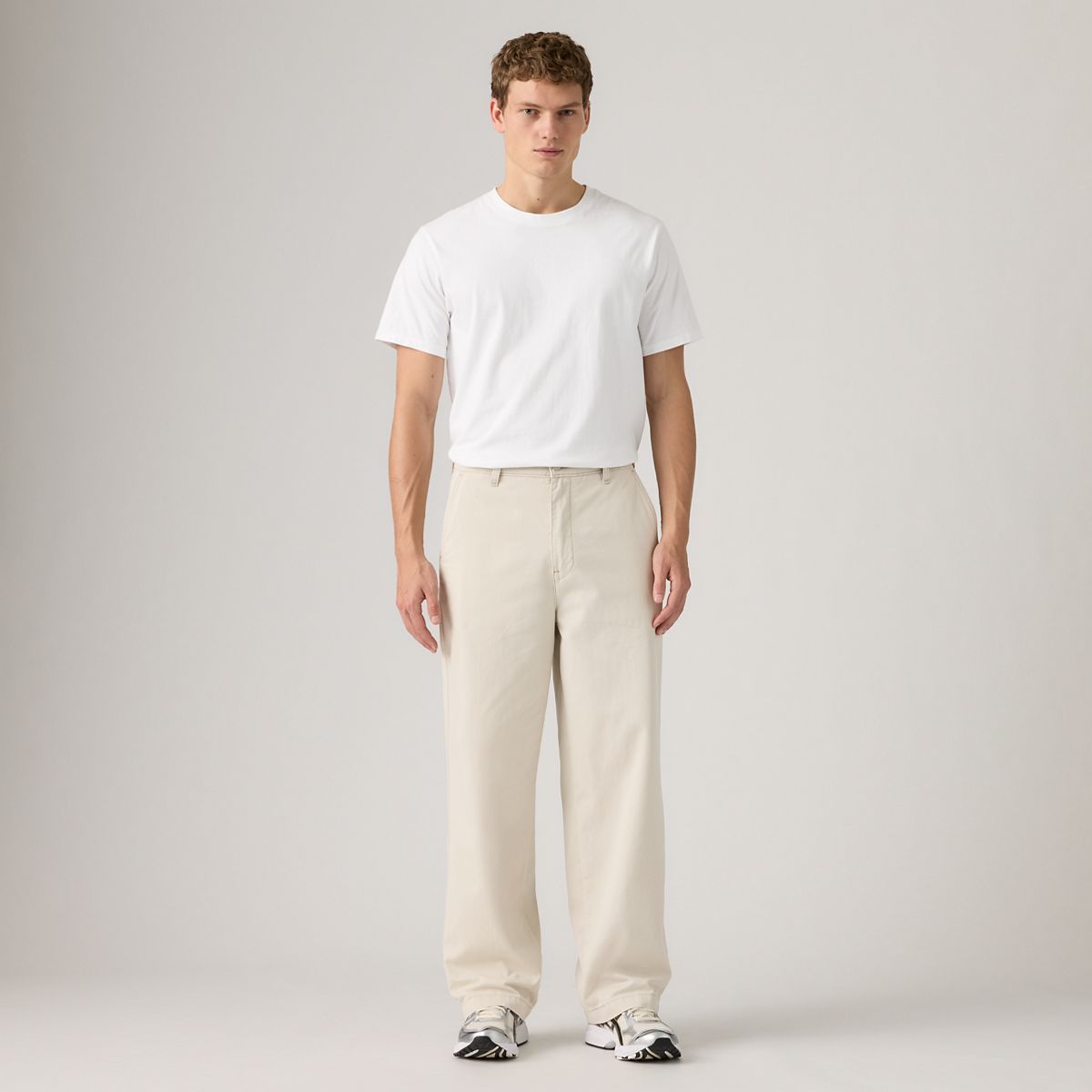 XX Chino Baggy Men's Pants — Pumice - White