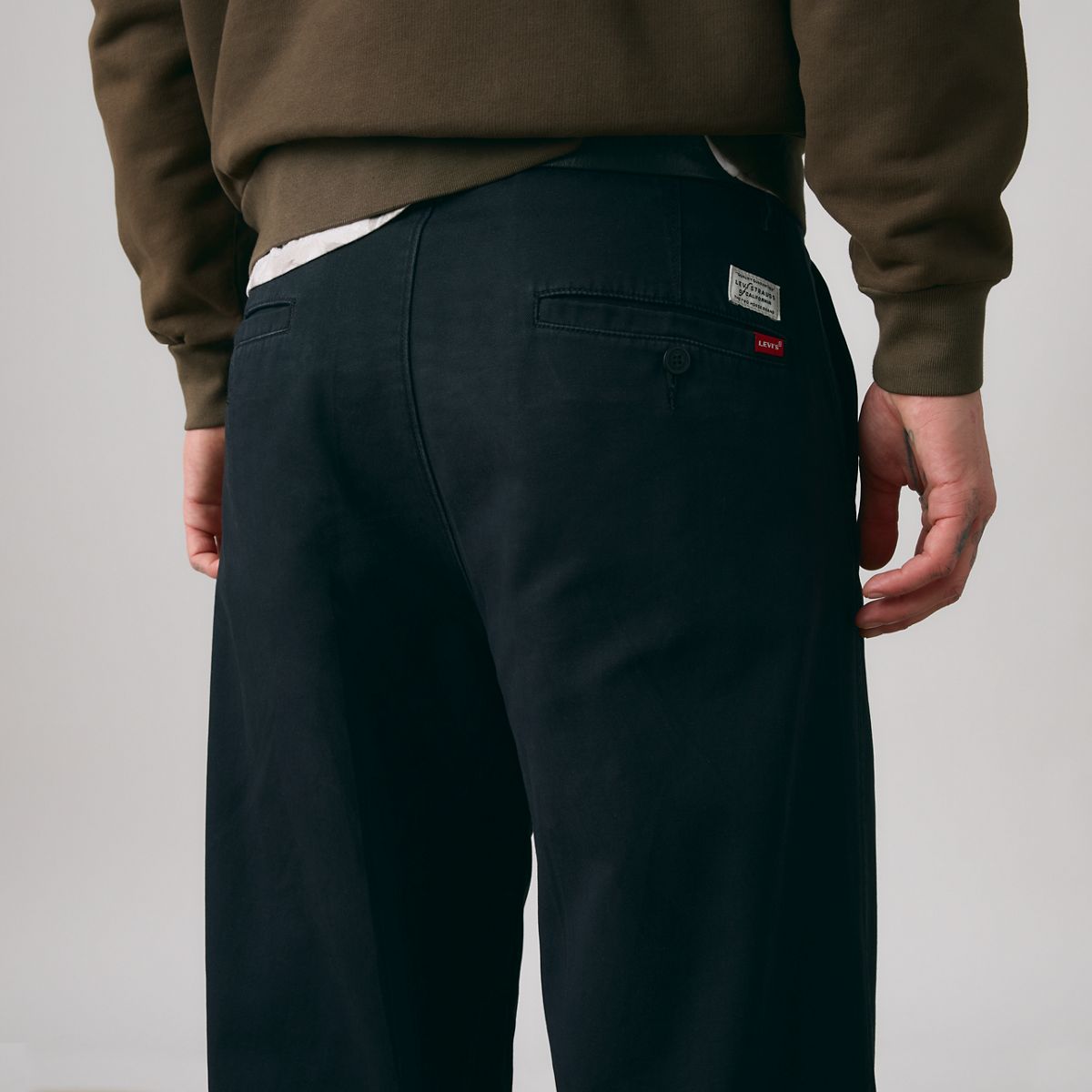 XX Chino Baggy Men's Pants — Mineral Black - Black