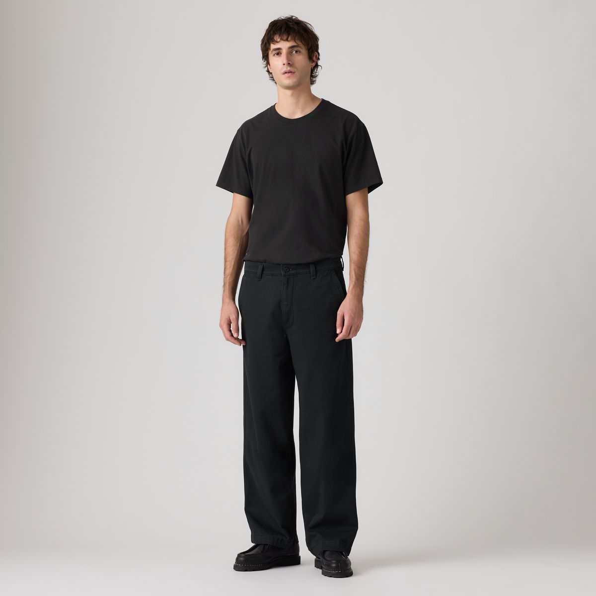 XX Chino Baggy Men's Pants — Mineral Black - Black