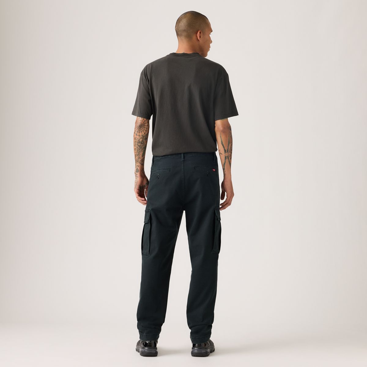 XX Cargo Taper Trousers — Mineral Black Twill - Black