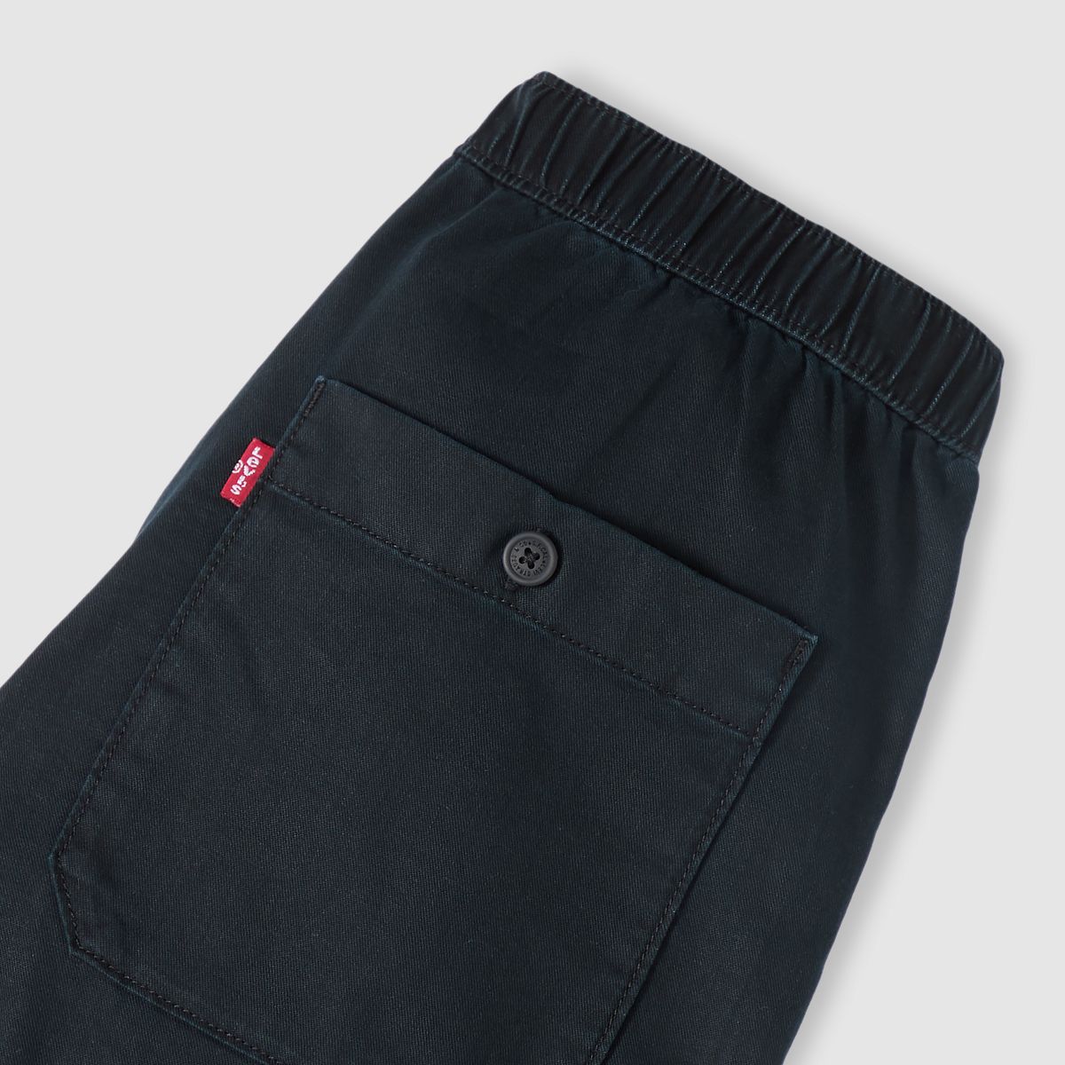 Easy Relaxed Cotton Linen Pull On Surplus Men's Pants — Mineral Black - Black