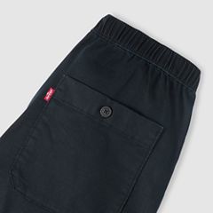Easy Relaxed Cotton Linen Pull On Surplus Men's Pants — Mineral Black - Black 8