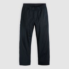 Easy Relaxed Cotton Linen Pull On Surplus Men's Pants — Mineral Black - Black 7