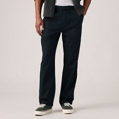 Easy Relaxed Cotton Linen Pull On Surplus Men's Pants — Mineral Black - Black 2