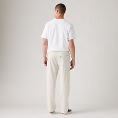 Easy Relaxed Cotton Linen Pull On Surplus Men's Pants — Moonstruck - White 3