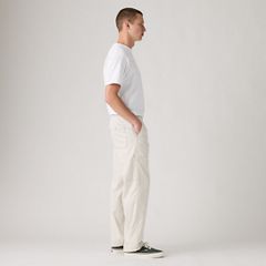 Easy Relaxed Cotton Linen Pull On Surplus Men's Pants — Moonstruck - White 4