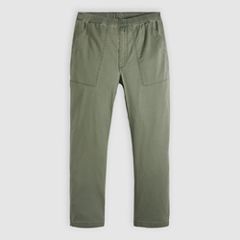 Easy Relaxed Cotton Linen Pull On Surplus Men's Pants — Kambaba - Green 6