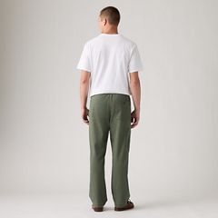 Easy Relaxed Cotton Linen Pull On Surplus Men's Pants — Kambaba - Green 3