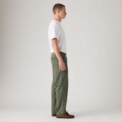 Easy Relaxed Cotton Linen Pull On Surplus Men's Pants — Kambaba - Green 4