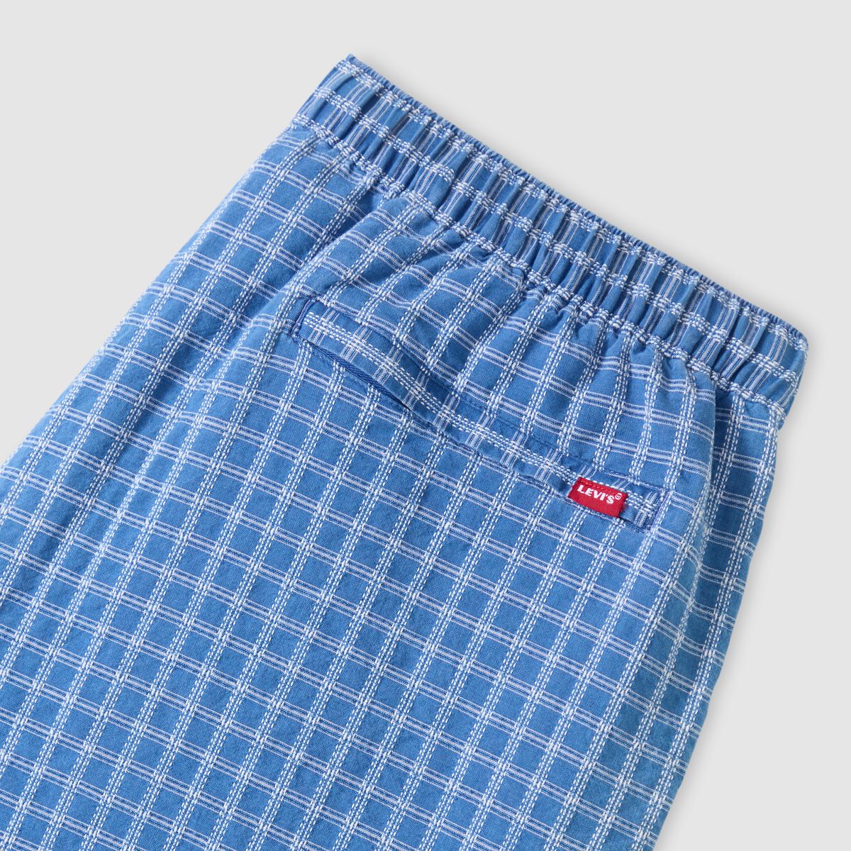 Boxer Cotton Linen 7" Men's Shorts — Sunshine Indigo Dobby - Medium Wash