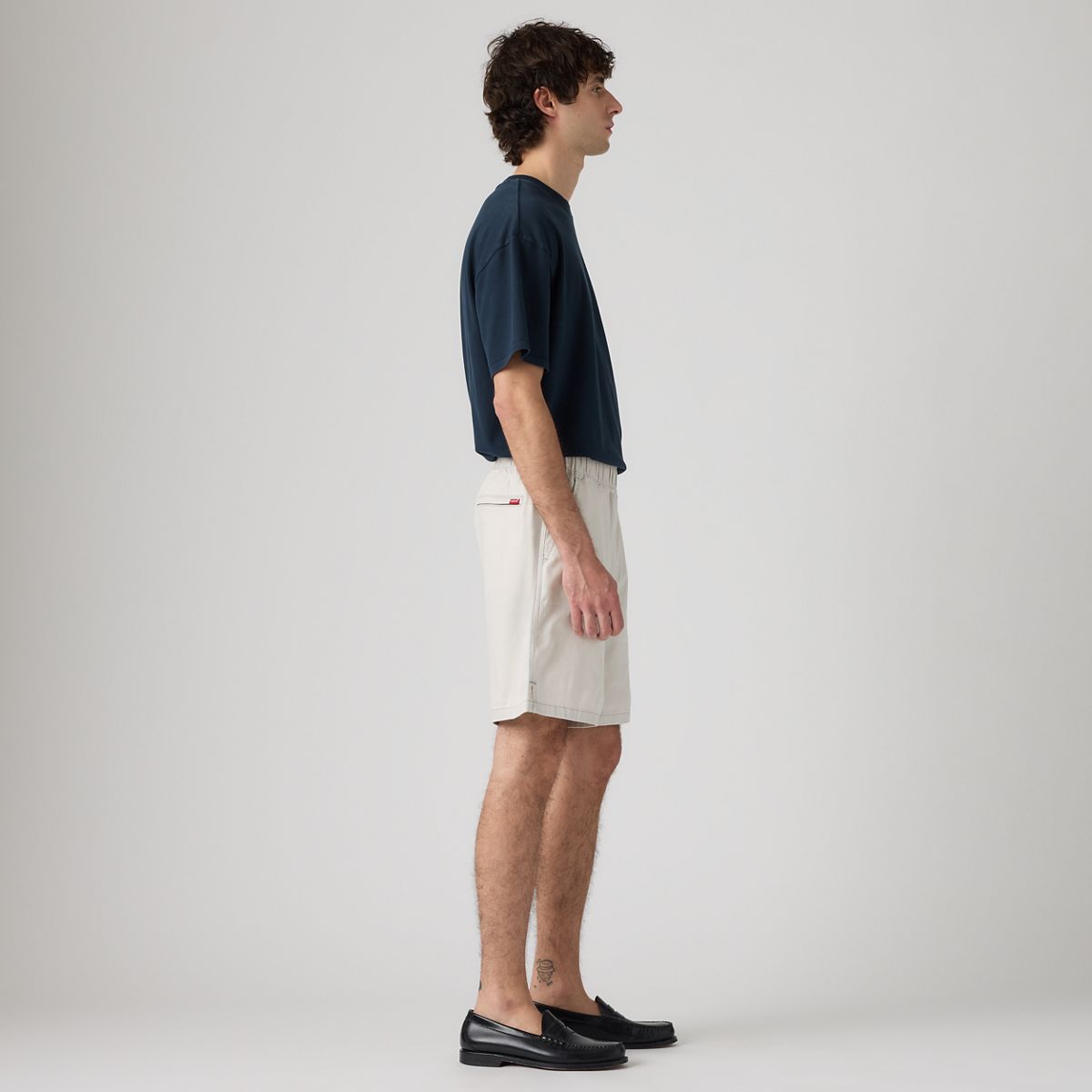 Boxer Cotton Linen 7" Men's Shorts — Moonstruck - White