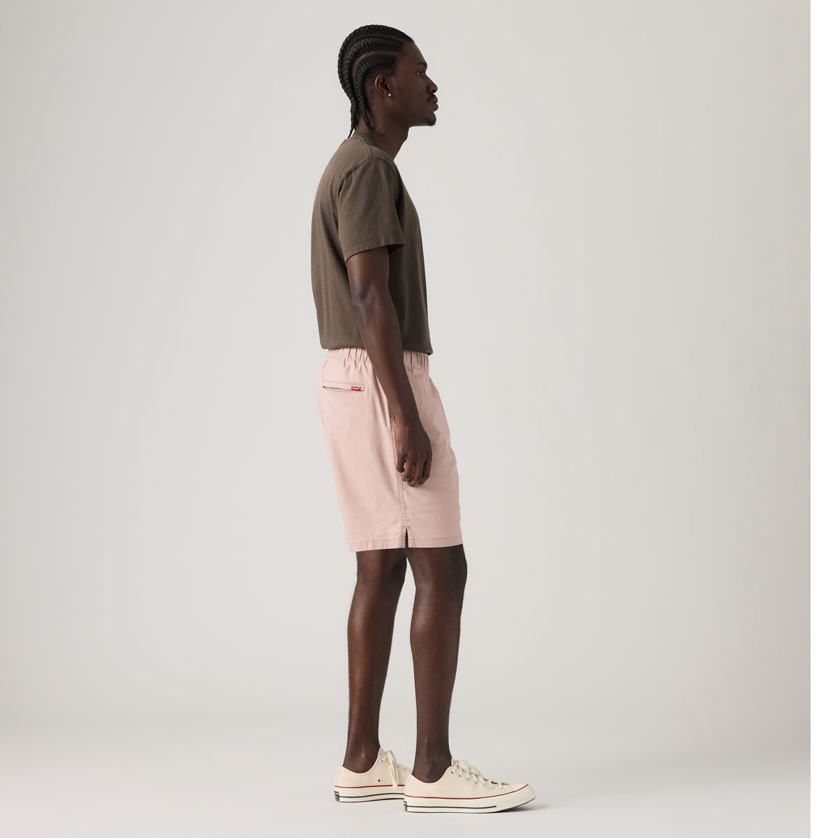 Boxer Cotton Linen 7" Men's Shorts — Fawn - Pink