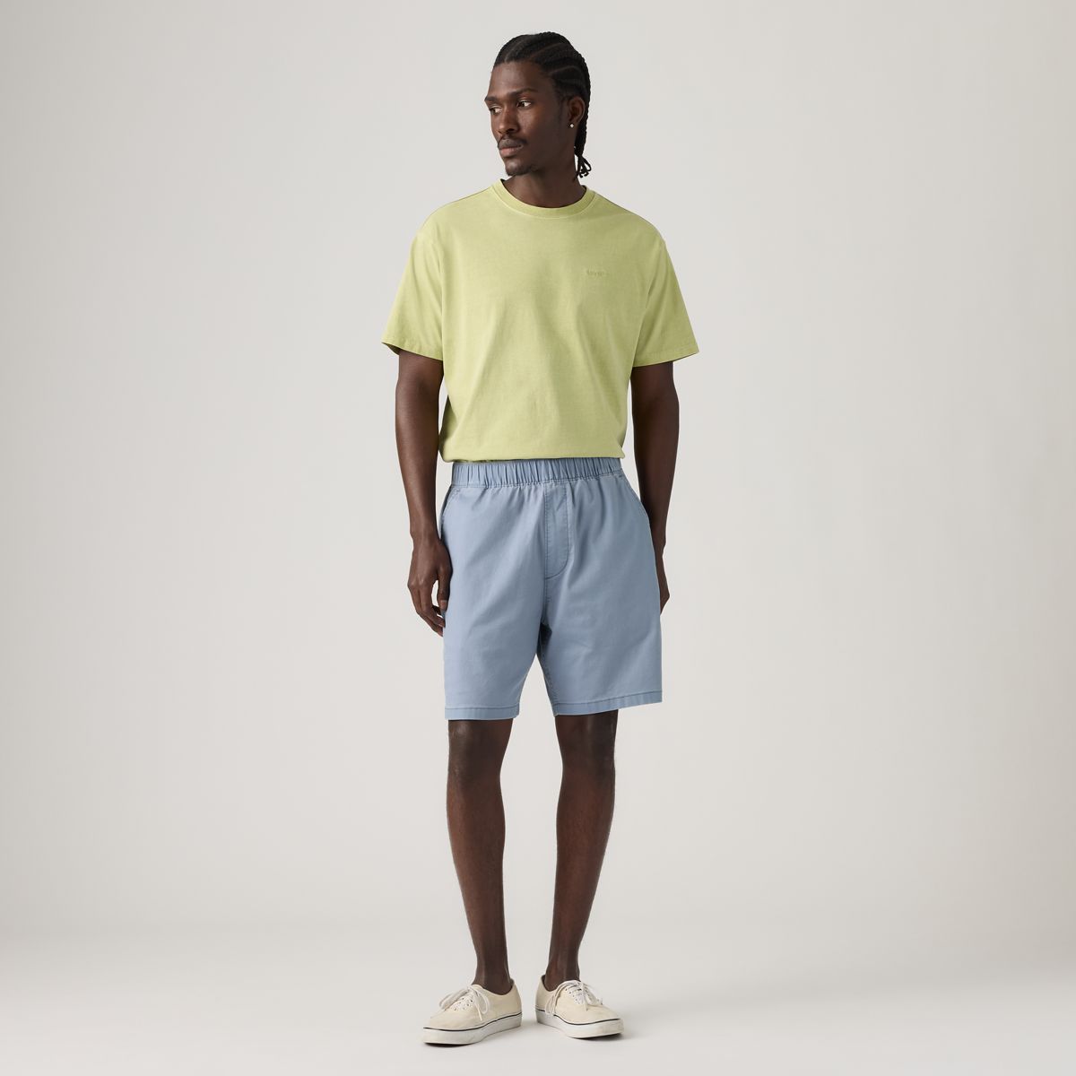 Boxer Cotton Linen 7" Men's Shorts — Kano Blue - Blue